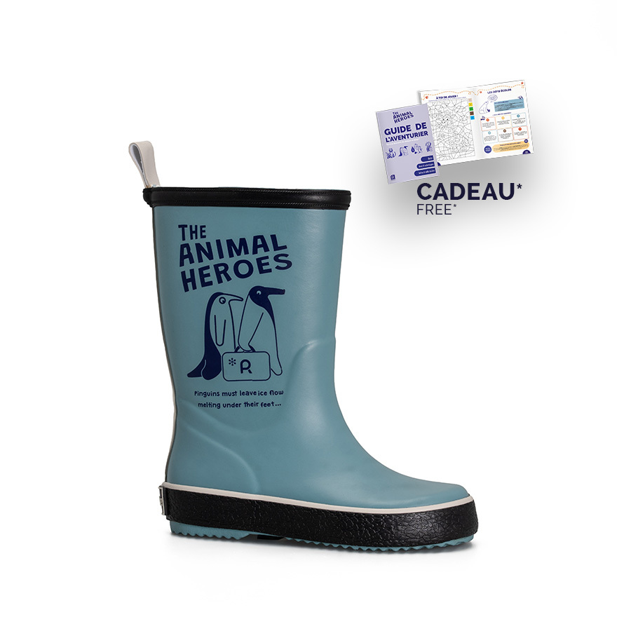 Botte Enfant Bleu en Caoutchouc - Botte ANIMAL HEROES Bleu