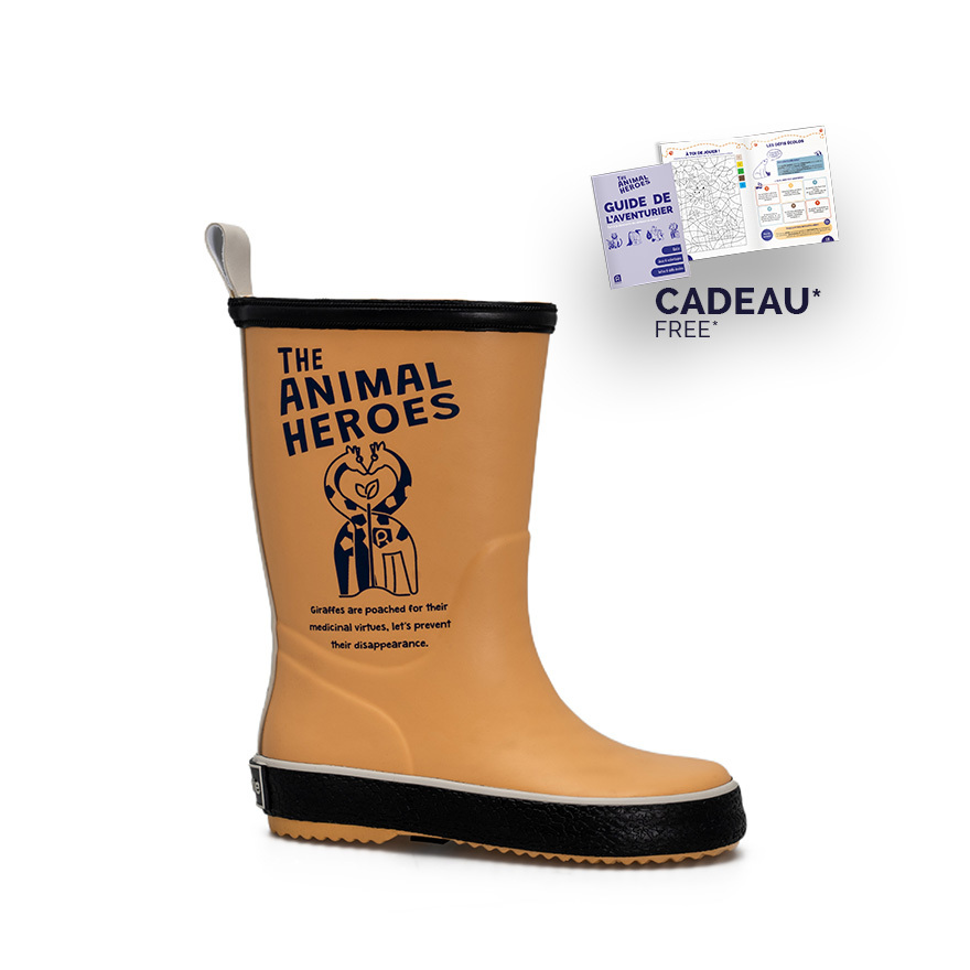 Botte Enfant Jaune en Caoutchouc - Botte ANIMAL HEROES Jaune