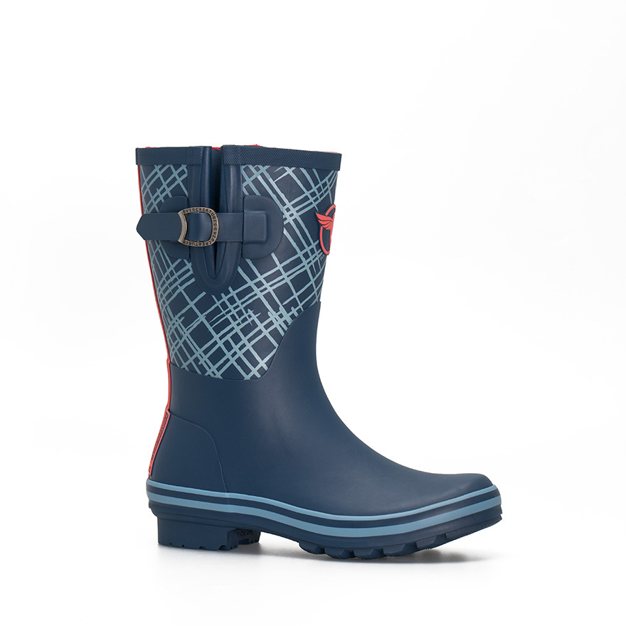  Femme Blue en Caoutchouc - KILT Wellies - Short Blue