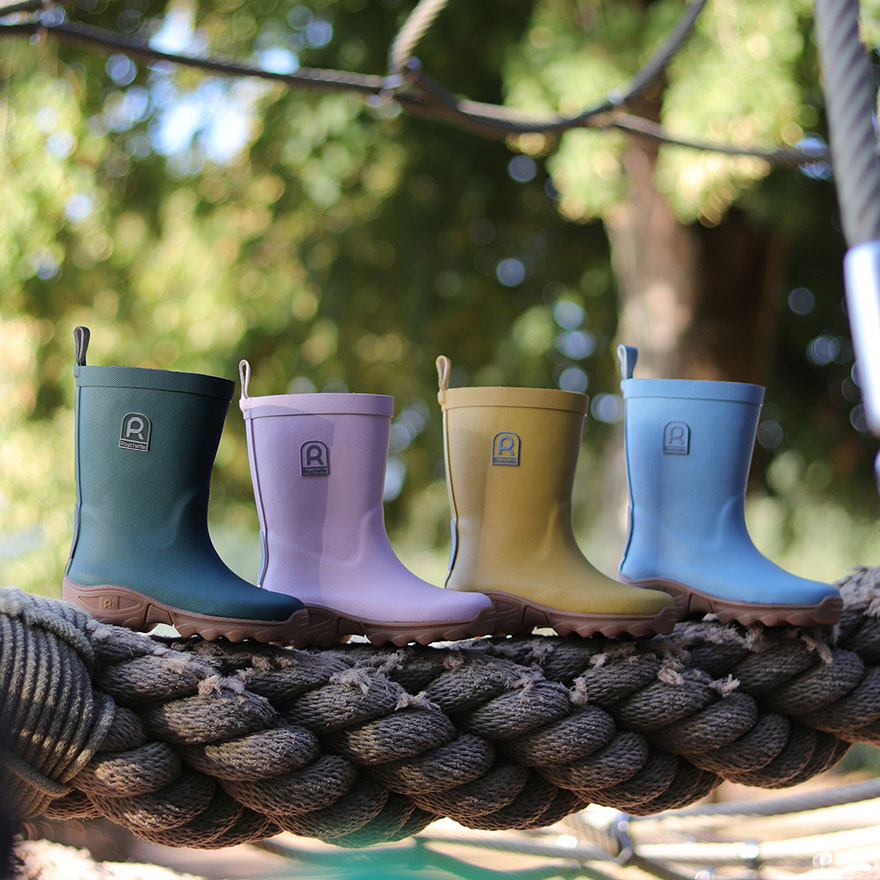 Bottes de pluie Enfant Jaune et chaussette amovible